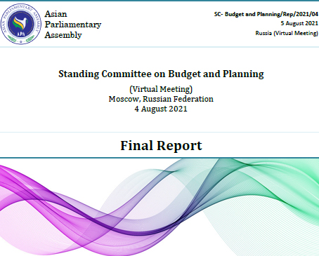 Final Report of Standing Committee on Budget and Planning	